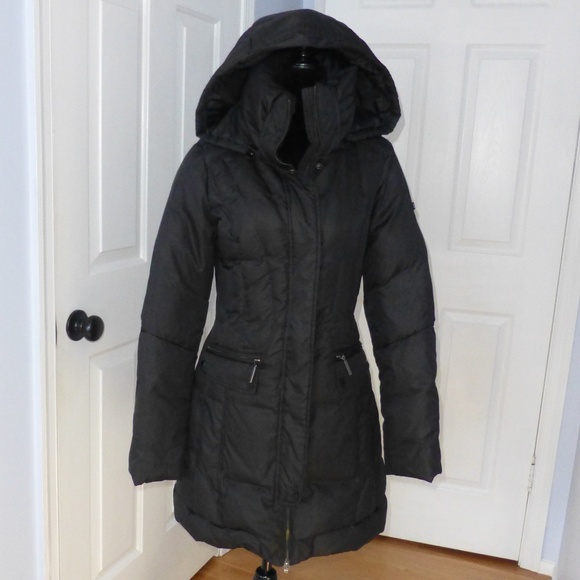 Down Jacket w/ Detachable Hood Black | Size S - Picture 4 of 8